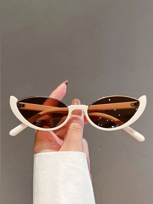 1Pair Women Cat Eye Fashion Glasses For Decoration Street Shades Beach Accessories Beach Accessories For Women Glasses Shades Brown