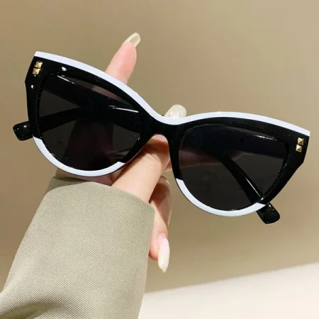 1pc Trendy Women's Cat Eye Plastic Frame Fashion Sunglasses For Travel Beach Party Club Street Sunglasses Beach Sun Glasses Beach Accessories For Women Sun Glasses Sunglasses Shades Black and White