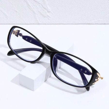 1pc Anti Blue Light Glasses Fashionable Oval Shaped Rimless Eyeglass Frame Boho Clear Glasses Accessories Blue Light Glasses Accessories For Women Clear