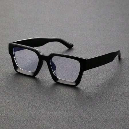 1pc Square Frame Plastic Classical Fashion Black Anti-Blue Light Glasses For Men Reading Outdoor Travel Daily Life Accessories Clear Glasses Blue Light Glasses Accessories Black