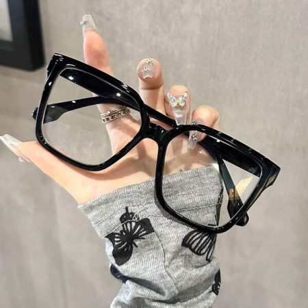 1pc Women Casual Style Classic Square Elegant Clear Glasses For Daily Life Driving Camping Fishing Accessories,School Blue Light Glasses Accessories For Women Clear