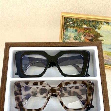 2pcs Square Big Frame Women Blue Light Blocking Glasses Beach Accessories For Women Glasses Shades Black and White Bean Curd