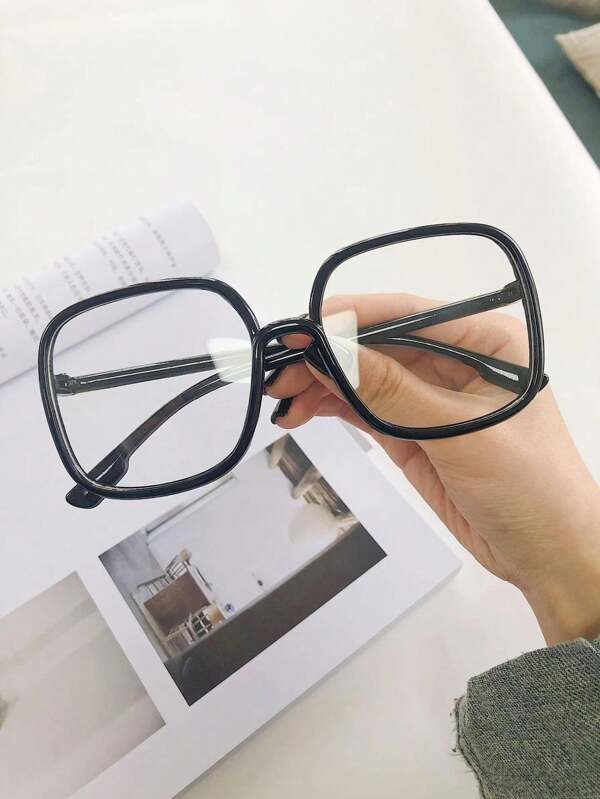 Square Frame Eyeglasses Clear Glasses Accessories Blue Light Glasses Accessories For Women Black