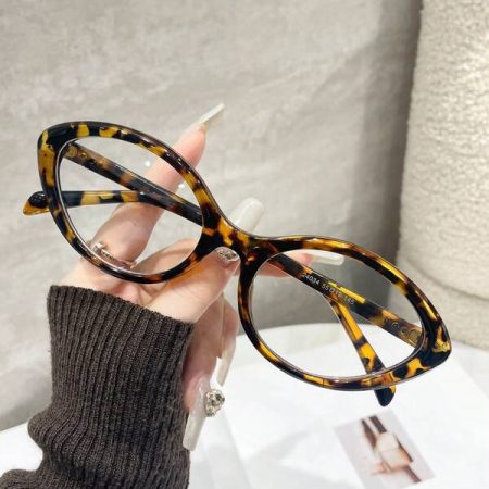 1 Pair Women Cat-Eye Eyeglass Frame Clear Lens Glasses, Cute Decorative Stylish Accessory Blue Light Glasses Accessories For Women Clear