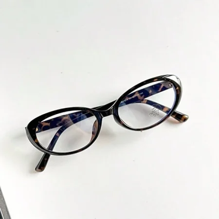 Retro Oval Fashionable Y2K Leopard Print Oversized Blue Light Blocking Glasses For Women, Everyday Use Blue Light Glasses Accessories For Women Multicolor